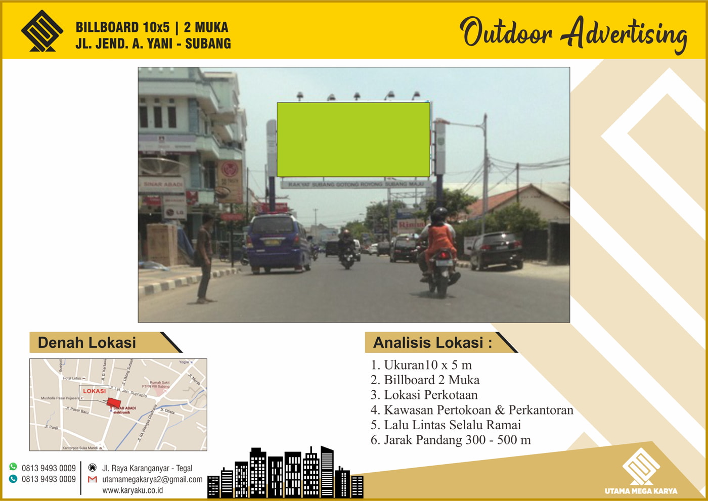 BILLBOARD SUBANG 10X5 JL. JEND A YANI SUBANG