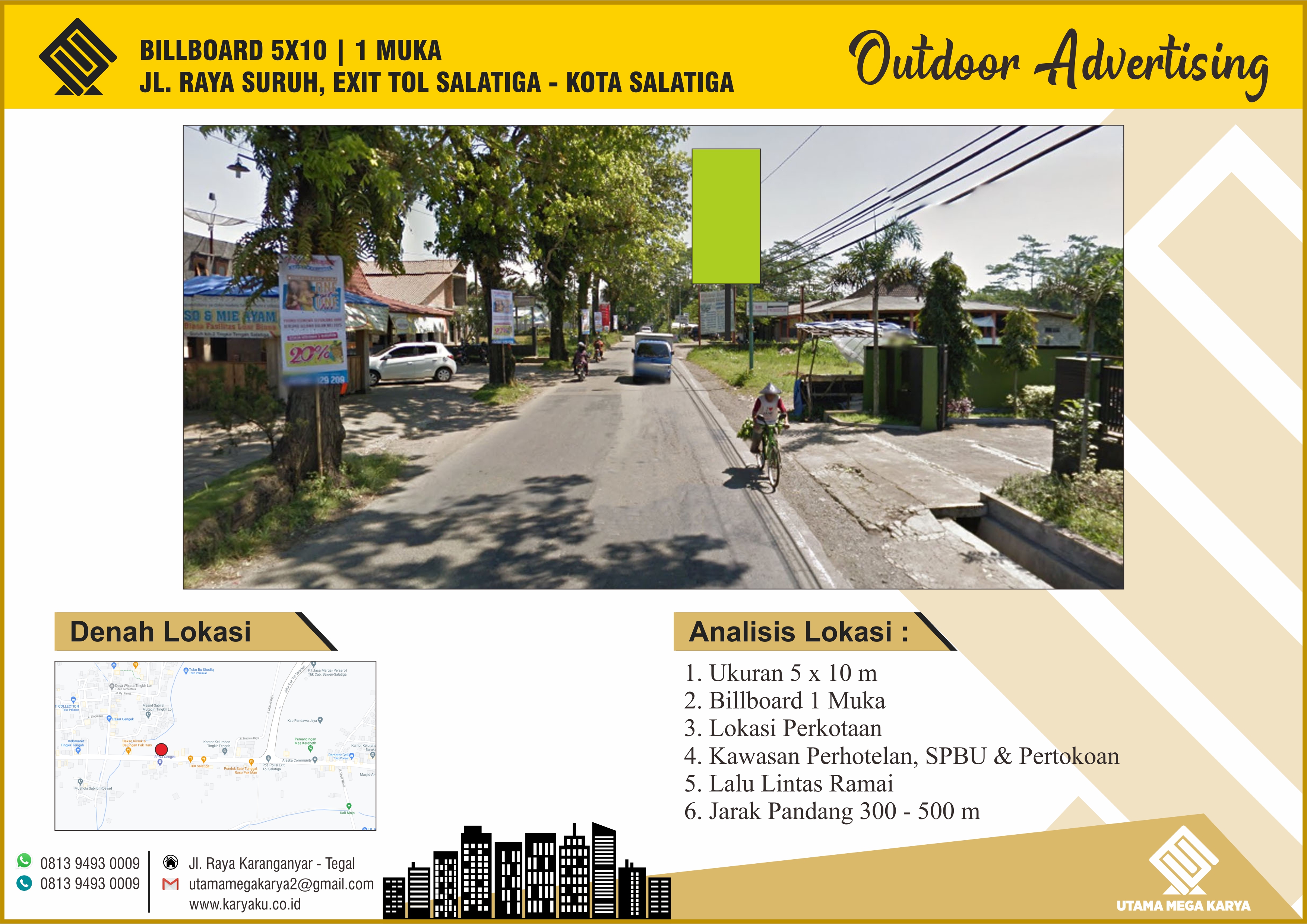 Sewa Titik Billboard dan Baliho Salatiga, Jl. Suruh Exit Tol Salatiga - Kota Salatiga