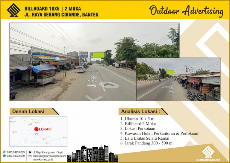 Sewa Titik Baliho dan Bilboard di Banten, Jl. Raya Serang