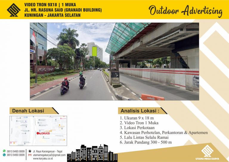 Sewa Titik Videotron di Jakarta Selatan, Jl. HR. Rasuna ...
