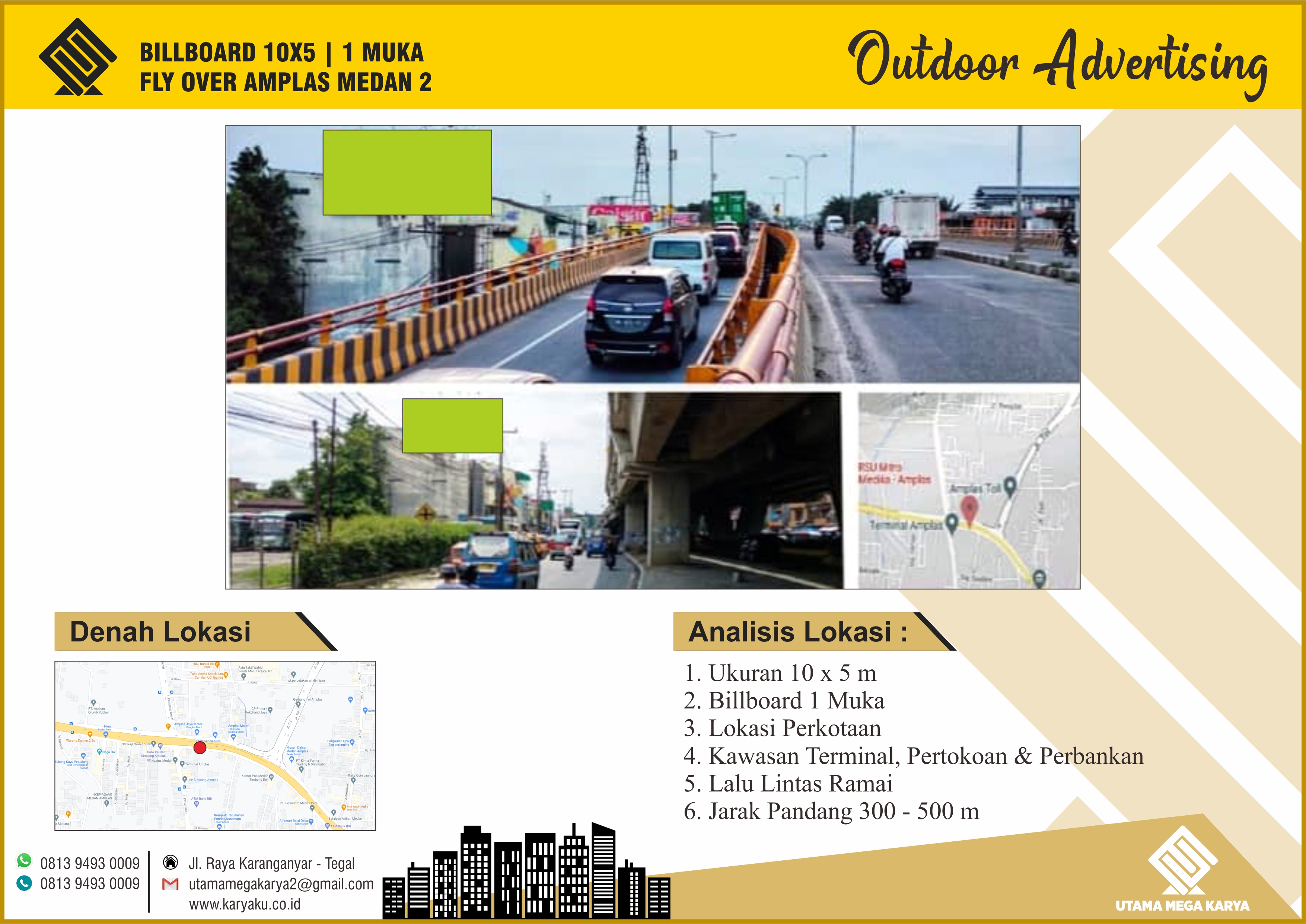 Sewa Titik Billboard Medan 2 Fly Over Amplas Medan 2