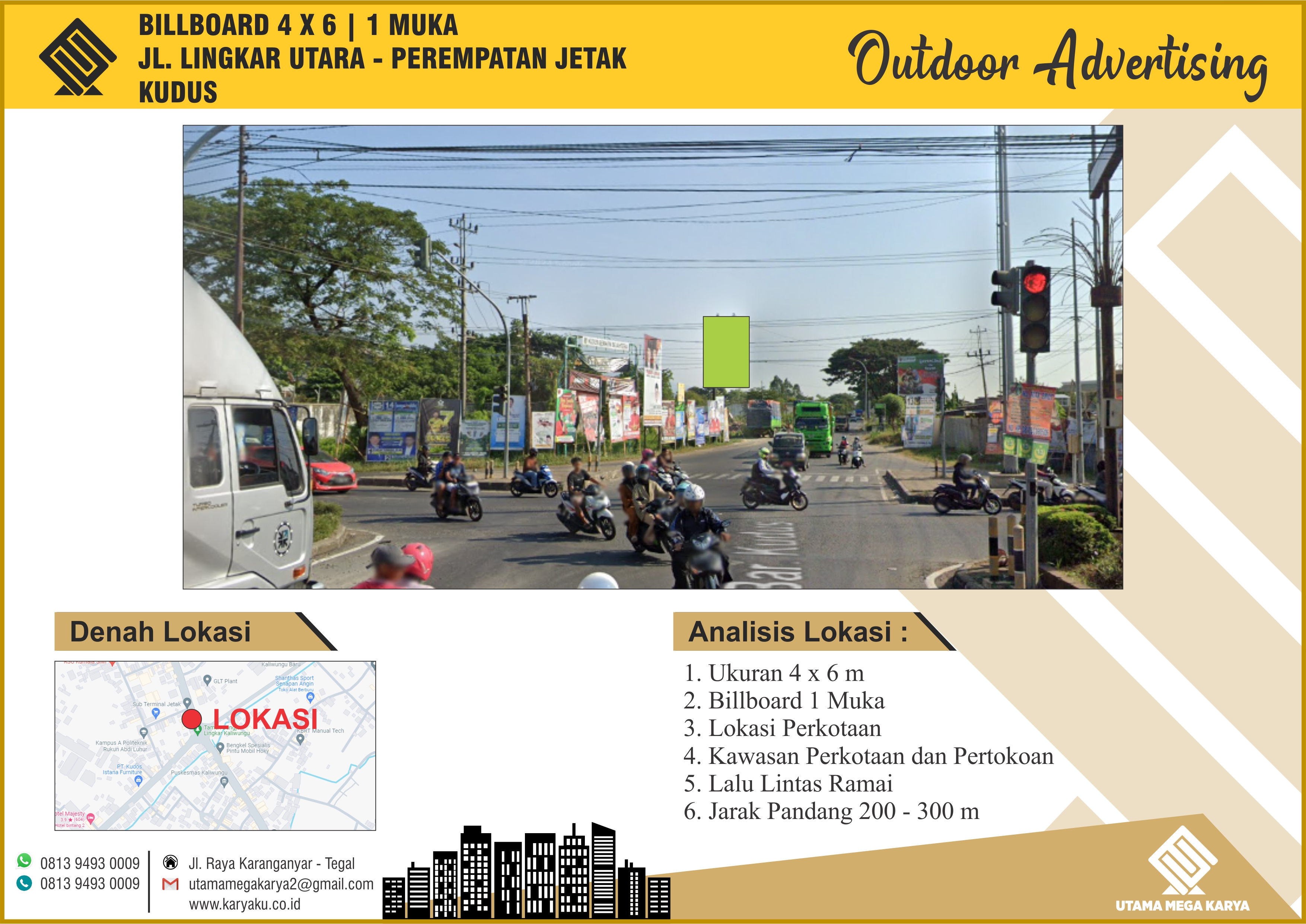 Sewa Titik Billboard dan Baliho Kudus, Jl. Lingkar Utara (Perempatan Jetak), Kudus