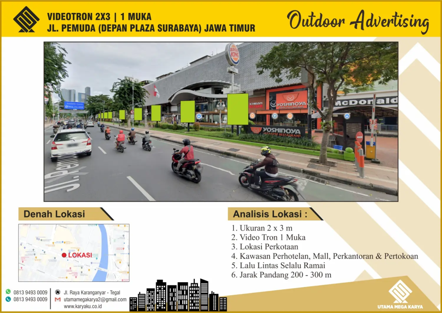 Sewa Videotron Surabaya, Jawa Timur – Plaza Surabaya, Jl. Pemuda