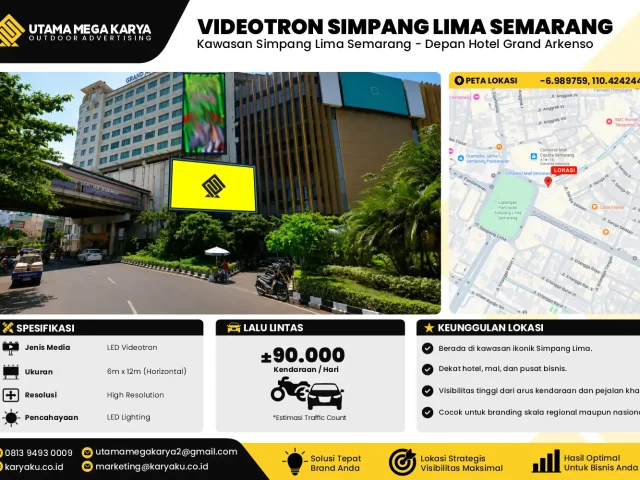 Sewa Videotron Semarang - Simpang Lima, Jl. KH. Ahmad. Dahlan, Depan Hotel Arkenso