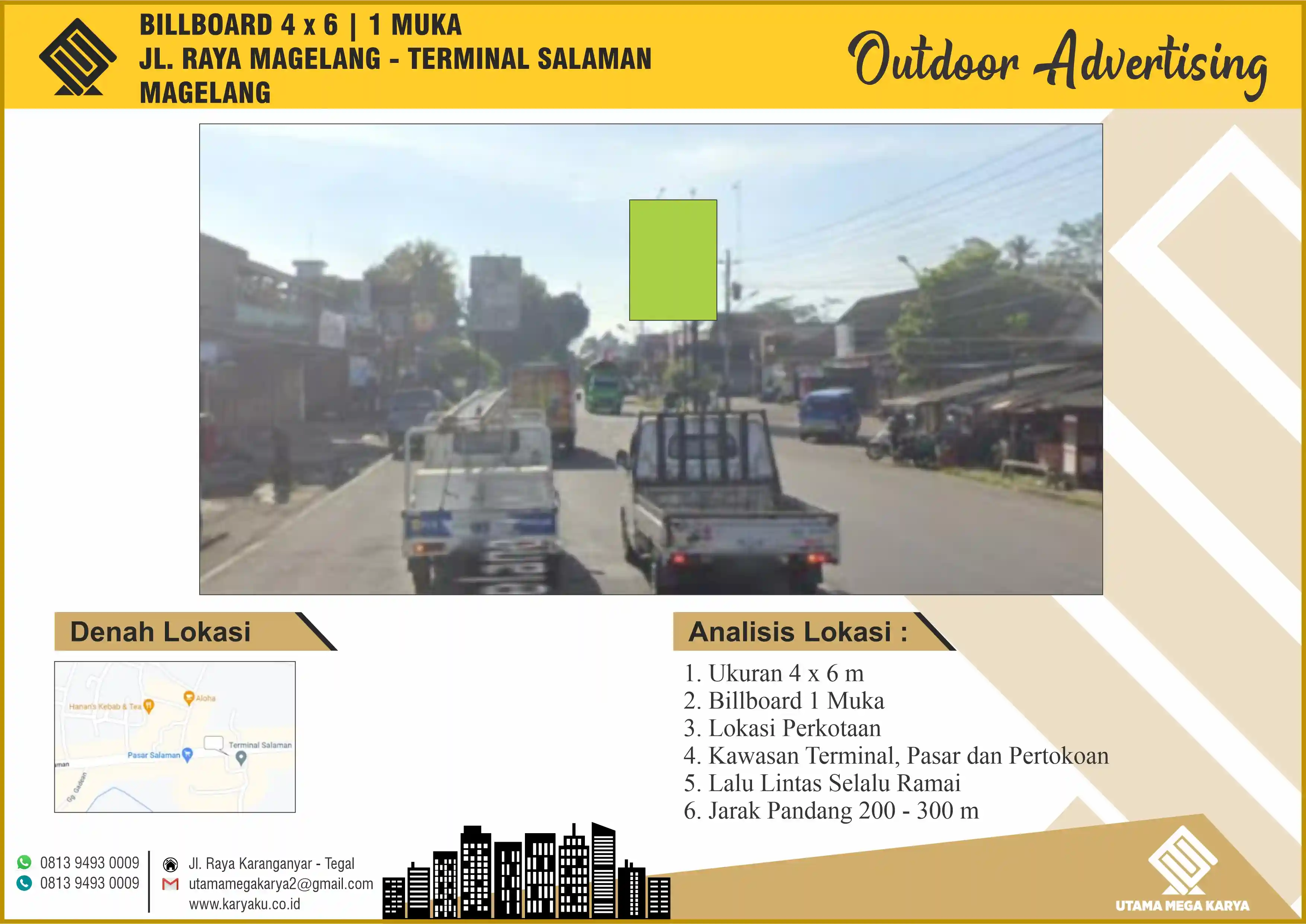 Sewa Titik Billboard di Magelang, Jl. Raya Magelang - Terminal Salaman, Magelang