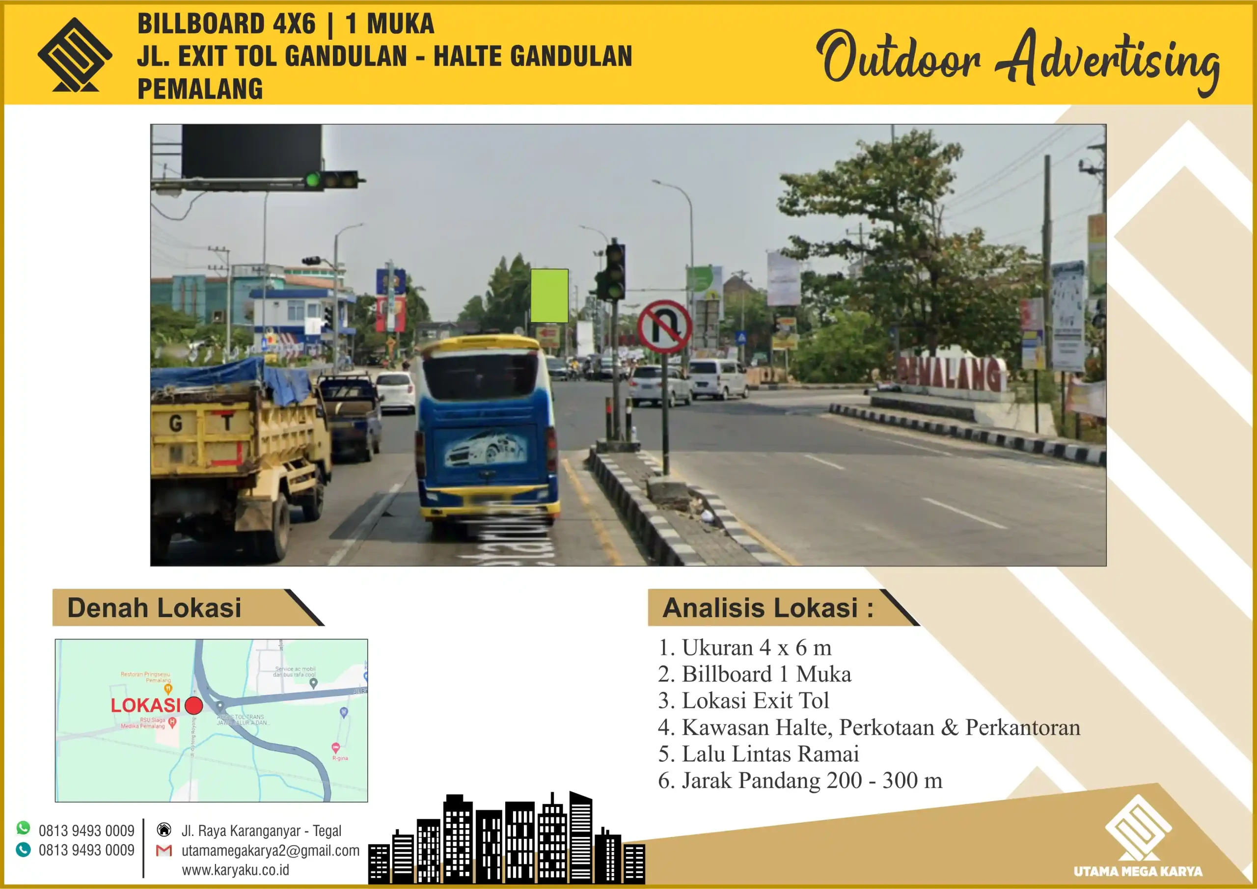 Sewa Titik Billboard di Pemalang, Jl. Perintis Kemerdekaan (Taman pertigaan mini pemalang), Sawah, Beji, Kec. Taman, Kabupaten Pemalang
