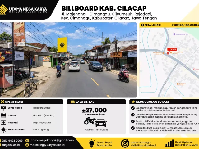 Sewa Titik Billboard di Jalan Majenang Cimanggu Cileumeuh Rejodadi Kec Cimanggu Kecamatan Cilacap Jawa Tengah