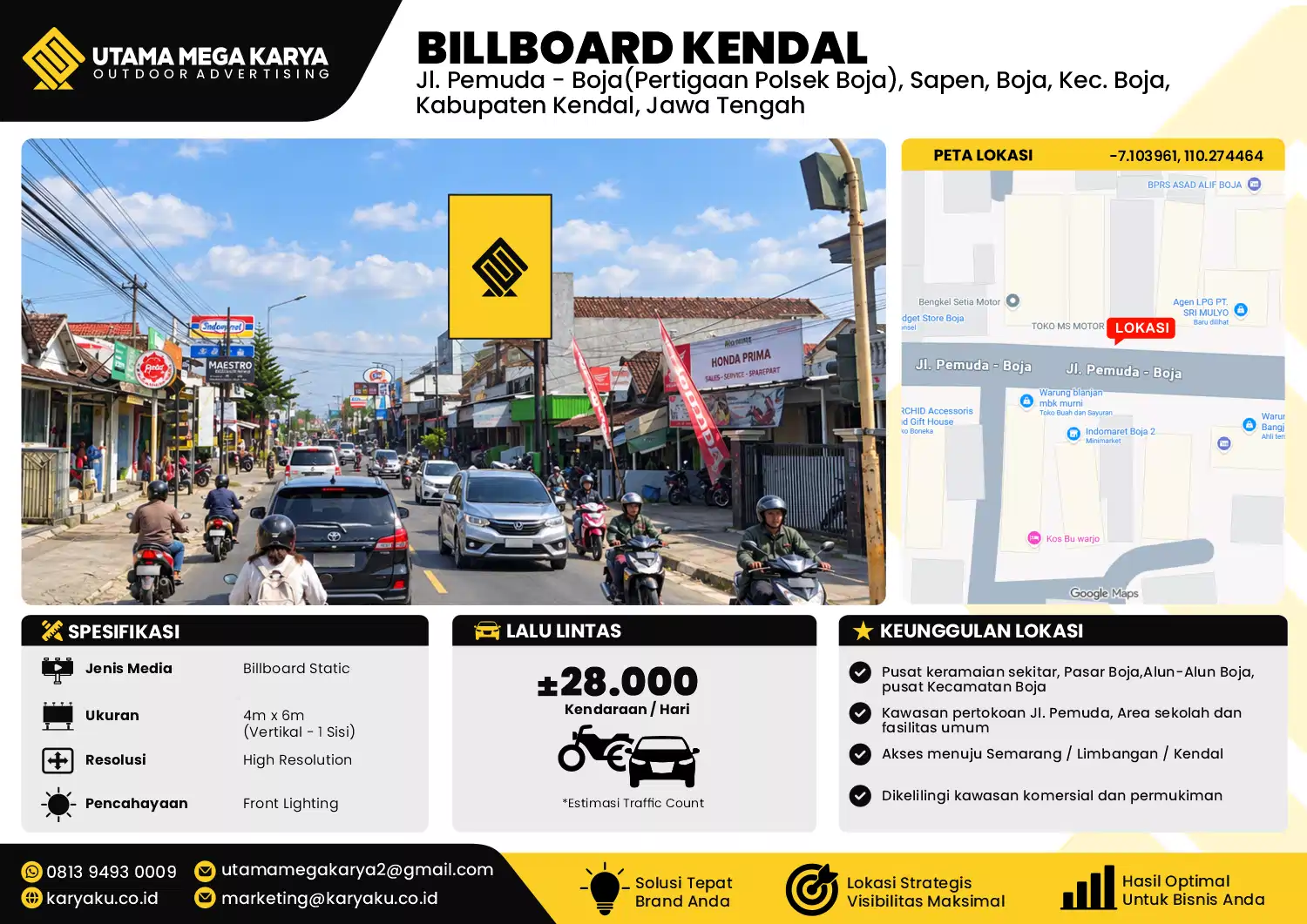 Sewa Titik Baliho dan Billboard di Jl. Pemuda - Boja(Pertigaan Polsek Boja), Sapen, Boja, Kec. Boja, Kabupaten Kendal, Jawa Tengah