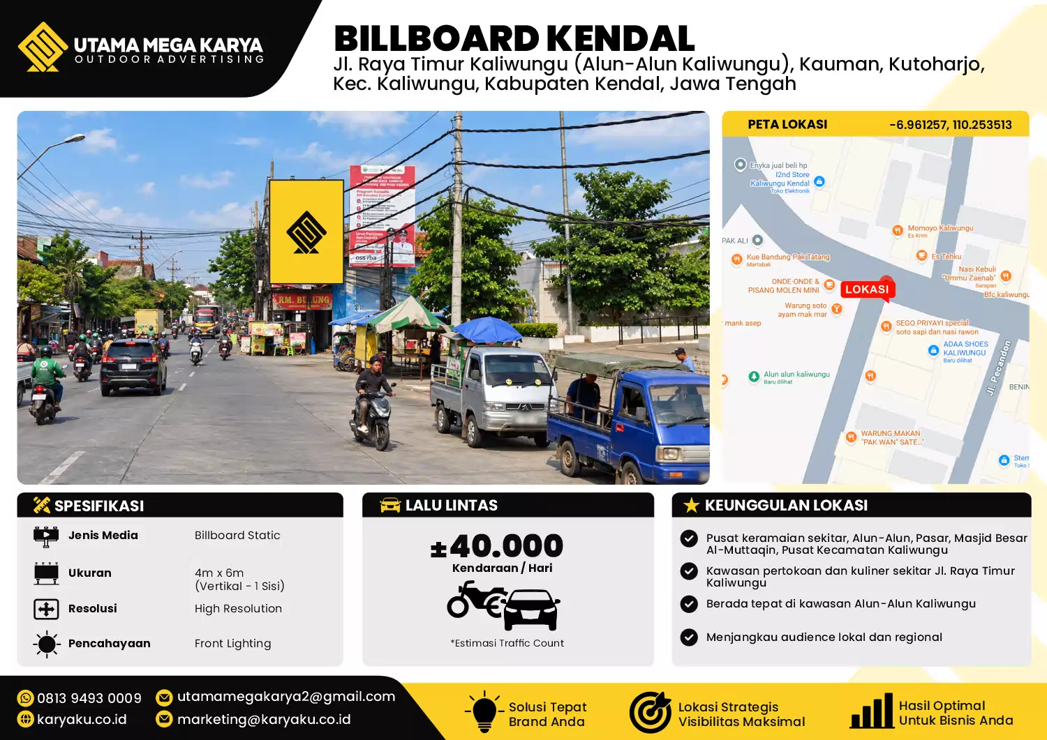 Sewa Titik Baliho dan Billboard di J. Raya Timur Kaliwungu (Alun-Alun Kaliwungu), Kauman, Kutoharjo, Kec. Kaliwungu, Kabupaten Kendal, Jawa Tengah