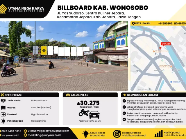 Sewa Titik Billboard di Jl. Yos Sudarso, Sentra Kuliner Jepara, Kecamatan Jepara, Kab. Jepara, Jawa Tengah 2